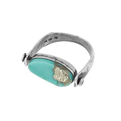 243005250011 Ring Turquoise (stab.) oval (19 x 18mm), size 57 (18), movable | Marco Schreier