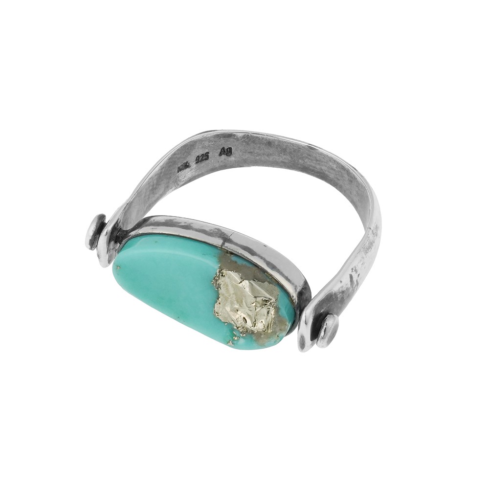 Ring Turquoise (stab.) oval (19 x 18mm), size 57 (18), movable | Marco Schreier