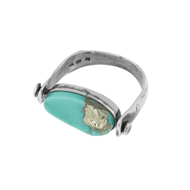 Ring Turquoise (stab.) oval (19 x 18mm), size 57 (18), movable | Marco Schreier