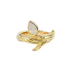 243009210260 Anillo labradorita (clara) gota (7 x 5mm), talla 66 | Marco Schreier