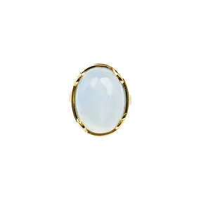 Bague Aigue-marine ovale (20 x15mm), taille 51, plaqué or | Marco Schreier