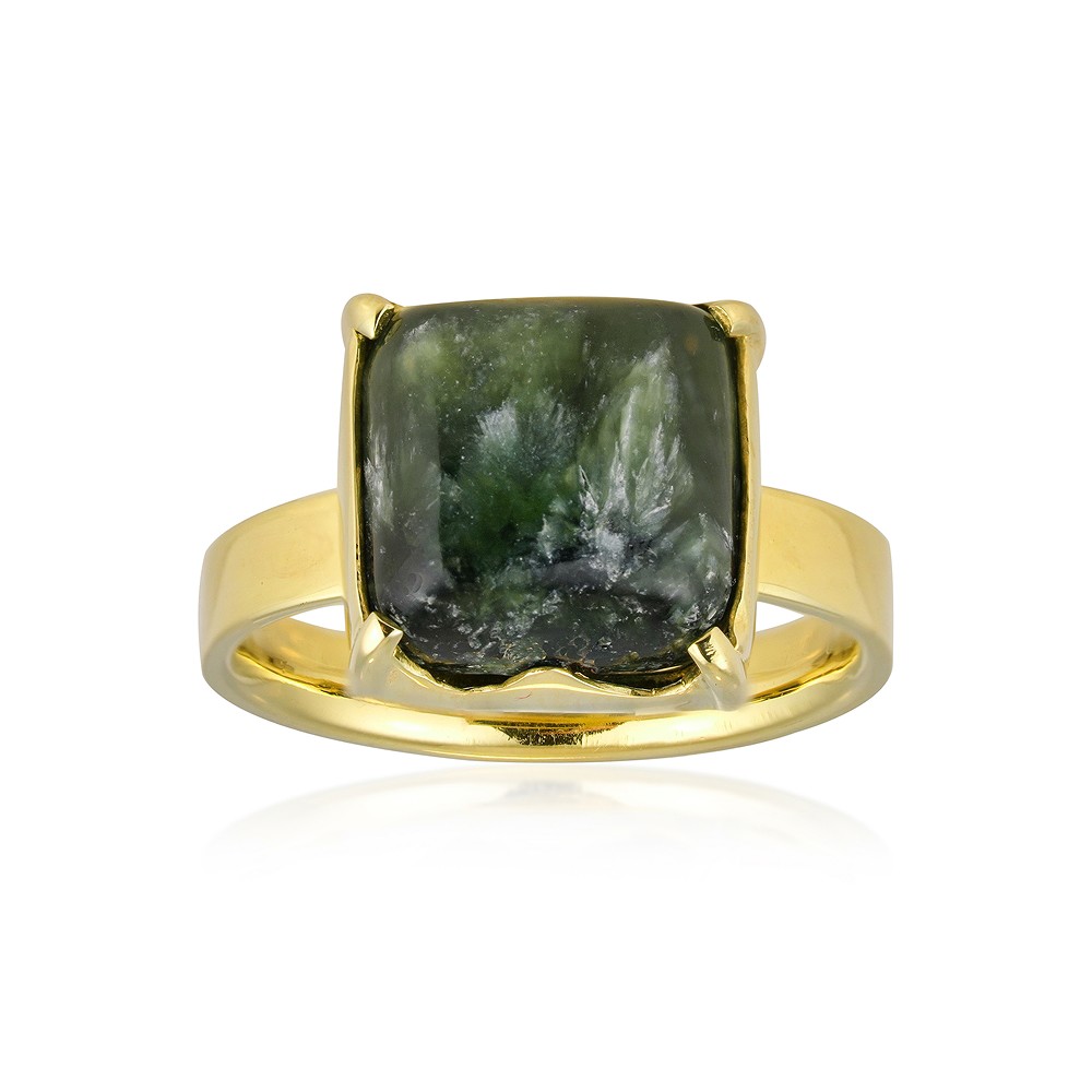 Ring Serafinit Cushion (12mm), size 63 (20), gold-plated  | Marco Schreier