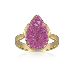 243009260051 Ring Cobaltcalcit, Tropfen, Größe 57 (18), vergoldet  | Marco Schreier