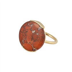 243009260116 Bague Dragon Lace en agate, ronde, taille 60 (19), plaquée or | Marco Schreier