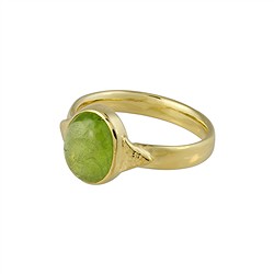 243009260122 Ring Peridot, Oval, Größe 54 (17), vergoldet | Edelsteine, Heilsteine & Schmuck