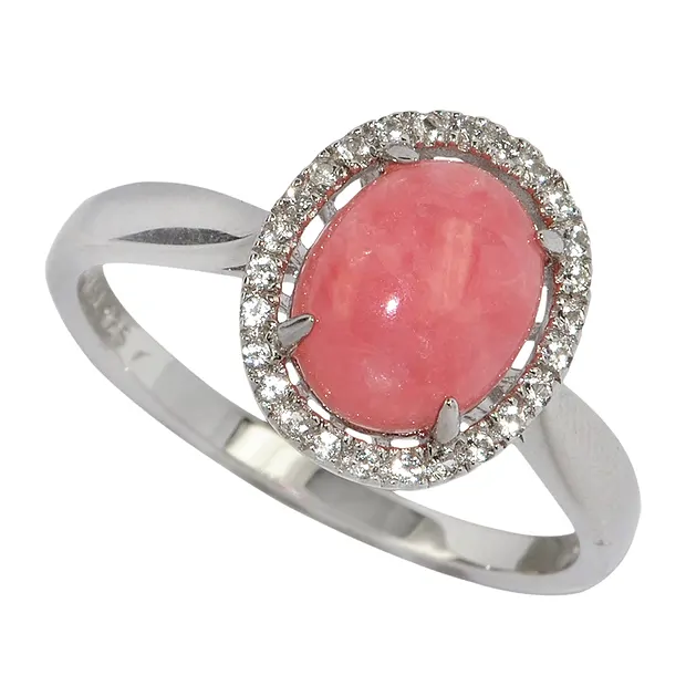 Anello in rodocrosite, topazio, serie 3, misura 62 | Marco Schreier