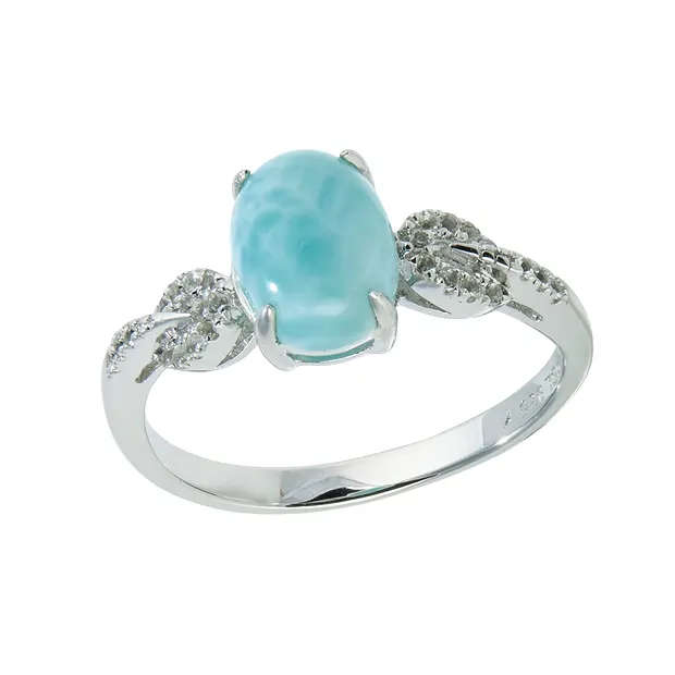 Anillo Larimar Serie 4, topacio, talla 54, rodinado | Marco Schreier