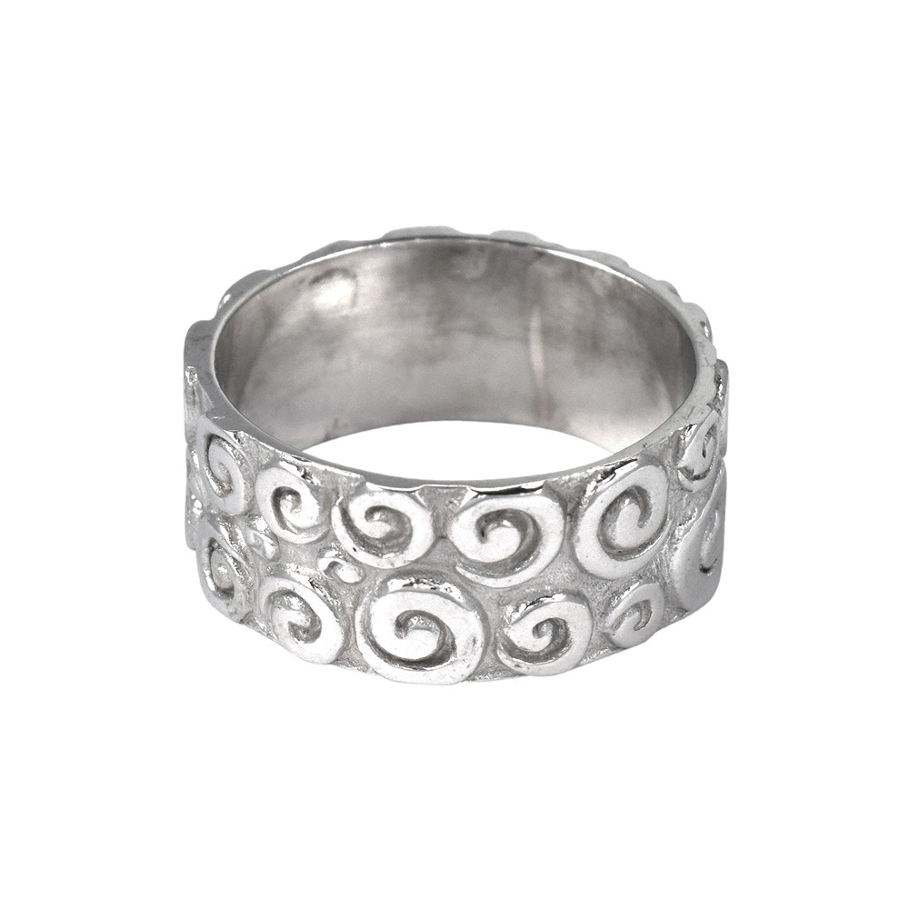 Ring "Curly", Gr. 57, rhodiniert  | Großhandel Edelsteine, Heilsteine & Schmuck