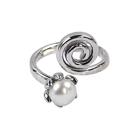 Anillo espiral con perla (7mm), talla 59 | Marco Schreier