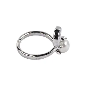 Anello a spirale con perla (7 mm), misura 63 | grossista gemme e pietre curative