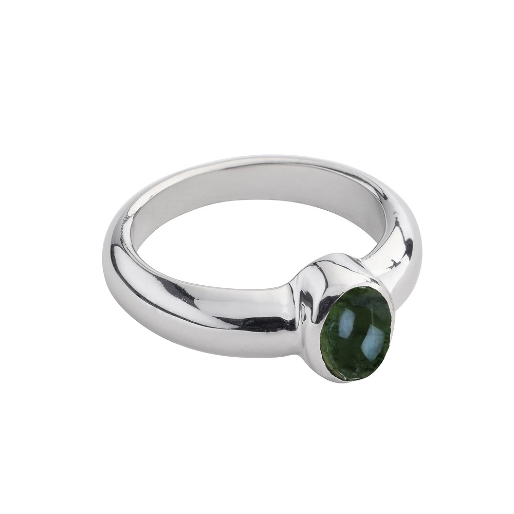 Anillo de Turmalina (verde), talla 53, rodinado | Marco Schreier