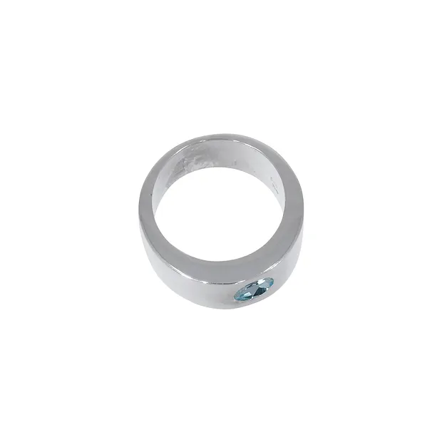 Bandring mit Topas (6mm), Gr. 59, rhodiniert | Edelsteine, Heilsteine & Schmuck