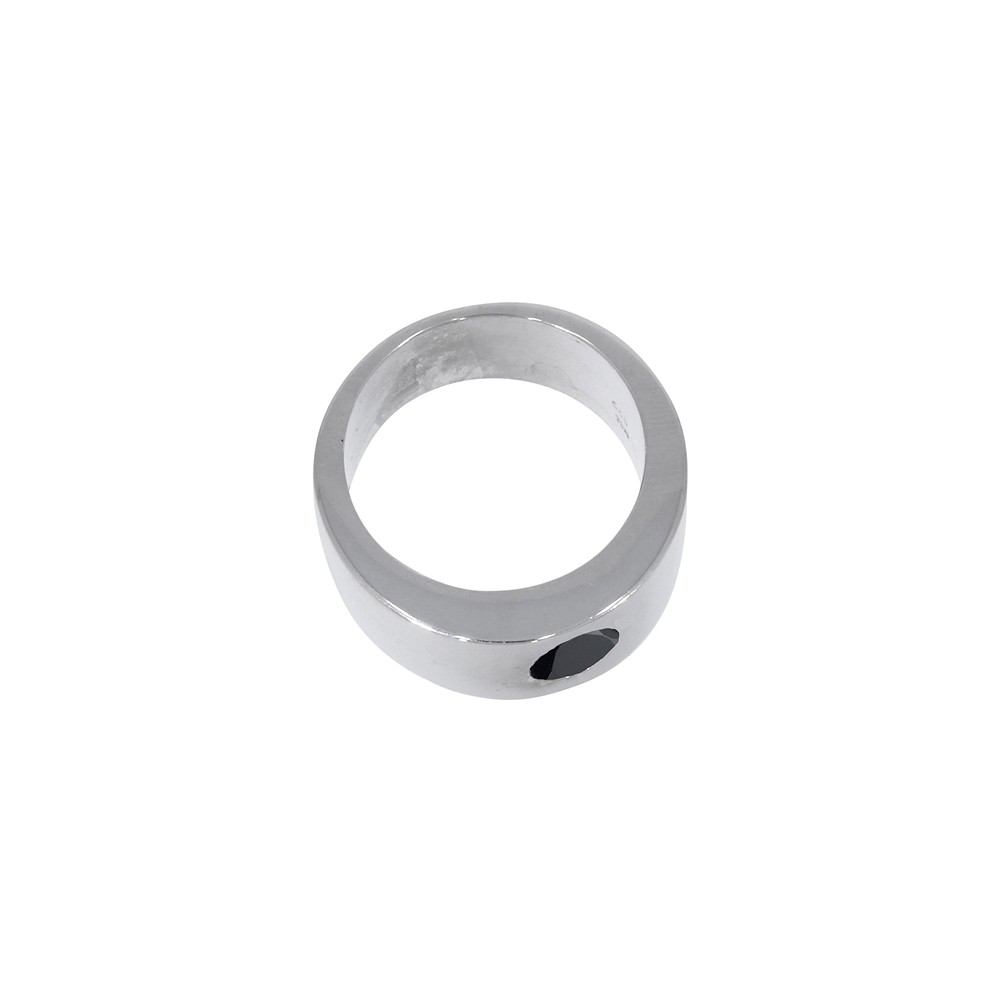 Bague avec spinelle (6mm), taille 57, rhodié | Marco Schreier
