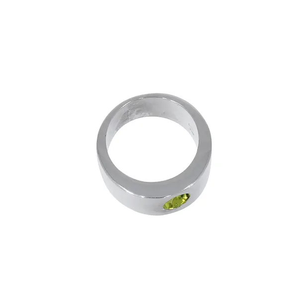 Band ring with Peridote (6mm), size 55, rhodiniert | Marco Schreier