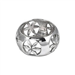 243018170108 Anello "Fiore", misura 59, rodiato | Gemme Schreier, pietre curative e gioielli