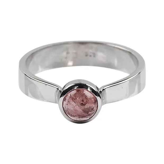 Ring Turmalin rosa (6mm), Größe 57, rhodiniert | Marco Schreier