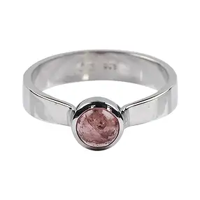 Bague tourmaline rose (6mm), taille 59, rhodiée | Marco Schreier