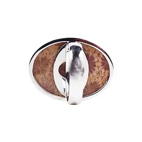 Ring versteinerte Koralle oval (29 x 21mm), Größe 66 | Marco Schreier