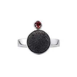 243018210163 Ring Lava (12mm), Granat, Größe 60, rhodiniert | Marco Schreier