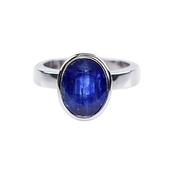 243018210173 Kyanite oval faceted ring (11mm), size 54, rhodiniert | Marco Schreier