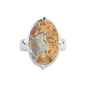 Ring Maligano-Jaspis, Oval (19 x 14mm), Größe 60, rhodiniert | Marco Schreier