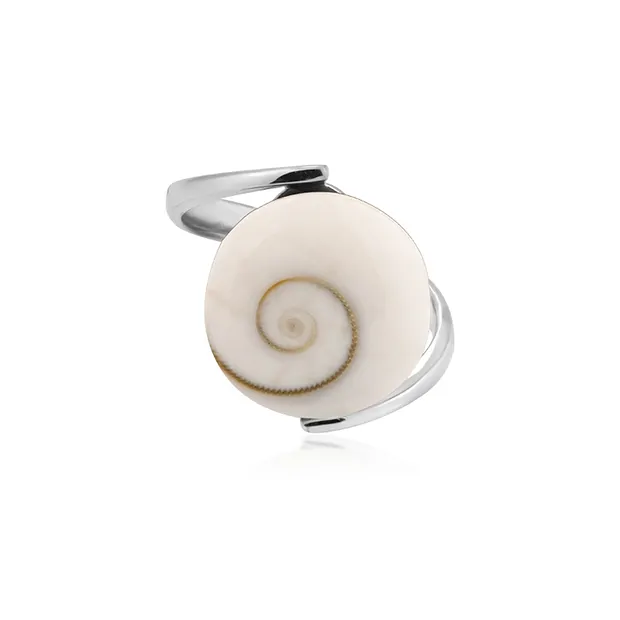 Ring Shivas Auge (15mm), rund, Größe 57 (18), rhodiniert | Marco Schreier