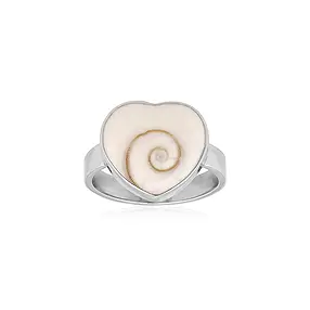 Bague Œil de Chiva (16 x 14mm), cœur, taille 57 (18), rhodié | Marco Schreier