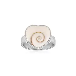 243018240175 Ring Nautilusschnecke (16 x 14mm), Herz, Größe 63 (20), rhodiniert | Marco Schreier
