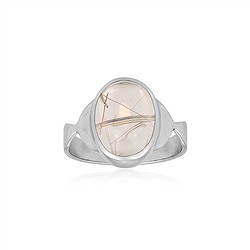 243018250008 Ring Rutilquarz, Oval (15 x 11mm), Größe 60 (20), rhodiniert | Marco Schreier