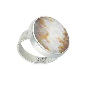 Ring Caramel-Druzy, rund, Größe 63 (20), rhodiniert | Marco Schreier