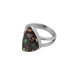 243018260181 Bague Vénus-Calcédoine, Fancy (20 × 13 mm), taille 57 (18), rhodiée | Marco Schreier