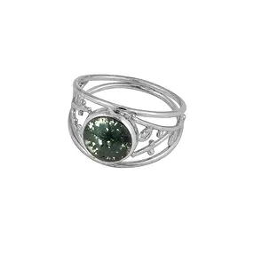 Anillo de ágata musgo, redondo, talla 60 (19), rodinado | Marco Schreier
