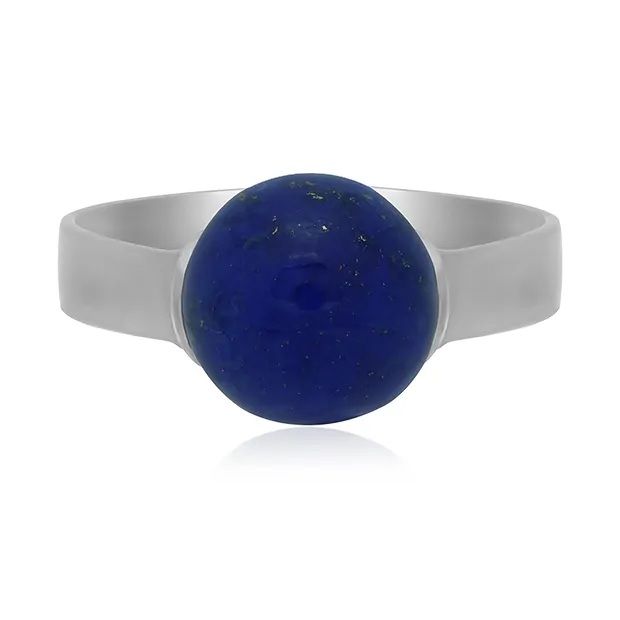 Ring Lapis Lazuli Kugel (10 mm), platiniert, Größe 51 (16) | Marco Schreier
