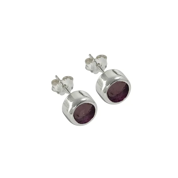 Pendientes granate redondo (4mm), 0,5cm | Marco Schreier