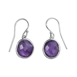 244005130052 Ohrhänger Amethyst facettiert, 3,0cm | Schreier Edelsteine, Heilsteine & Schmuck