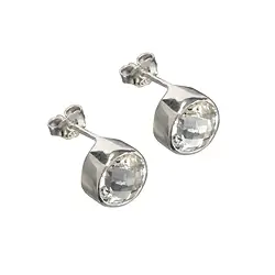 244005130068 Ohrstecker Topas weiß (8mm) rund, facettiert | Edelsteine, Heilsteine & Schmuck