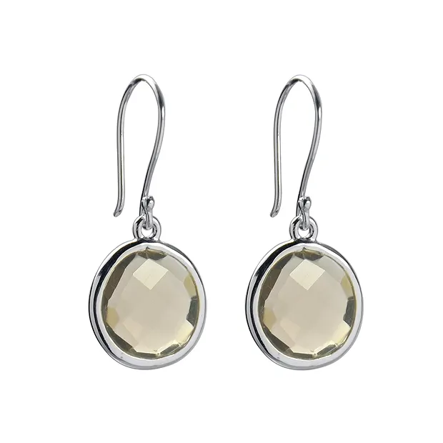 Boucles d'oreilles avec crochets en citrine (chauffée), à facettes | Marco Schreier