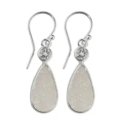 244005150034 Ohrhänger Achat (Druzy) Tropfen, Topas, 2,5cm | Edelsteine, Heilsteine & Schmuck