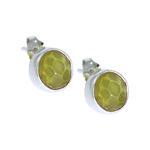 Clous d'oreilles Copale (7-8mm) rond, facetté | Marco Schreier