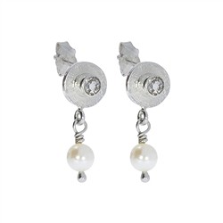 244005160013 Pendientes, perla, Topacio (blanco), 1,9 cm | Marco Schreier