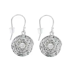 244005190090 Ohrhänger Kreise mit Spriale, 2,8cm | Schreier Edelsteine, Heilsteine & Schmuck