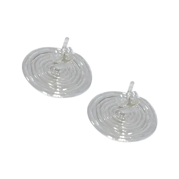 Earstuds circles with spiral, 1.6 cm | wholesaler gems, healing stones & jewelry