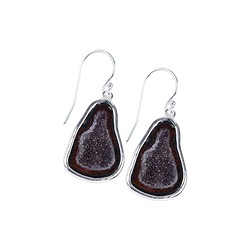 244005220106 Boucles d'oreilles avec crochets Agate Géodes, 4,3cm (grand) | Marco Schreier