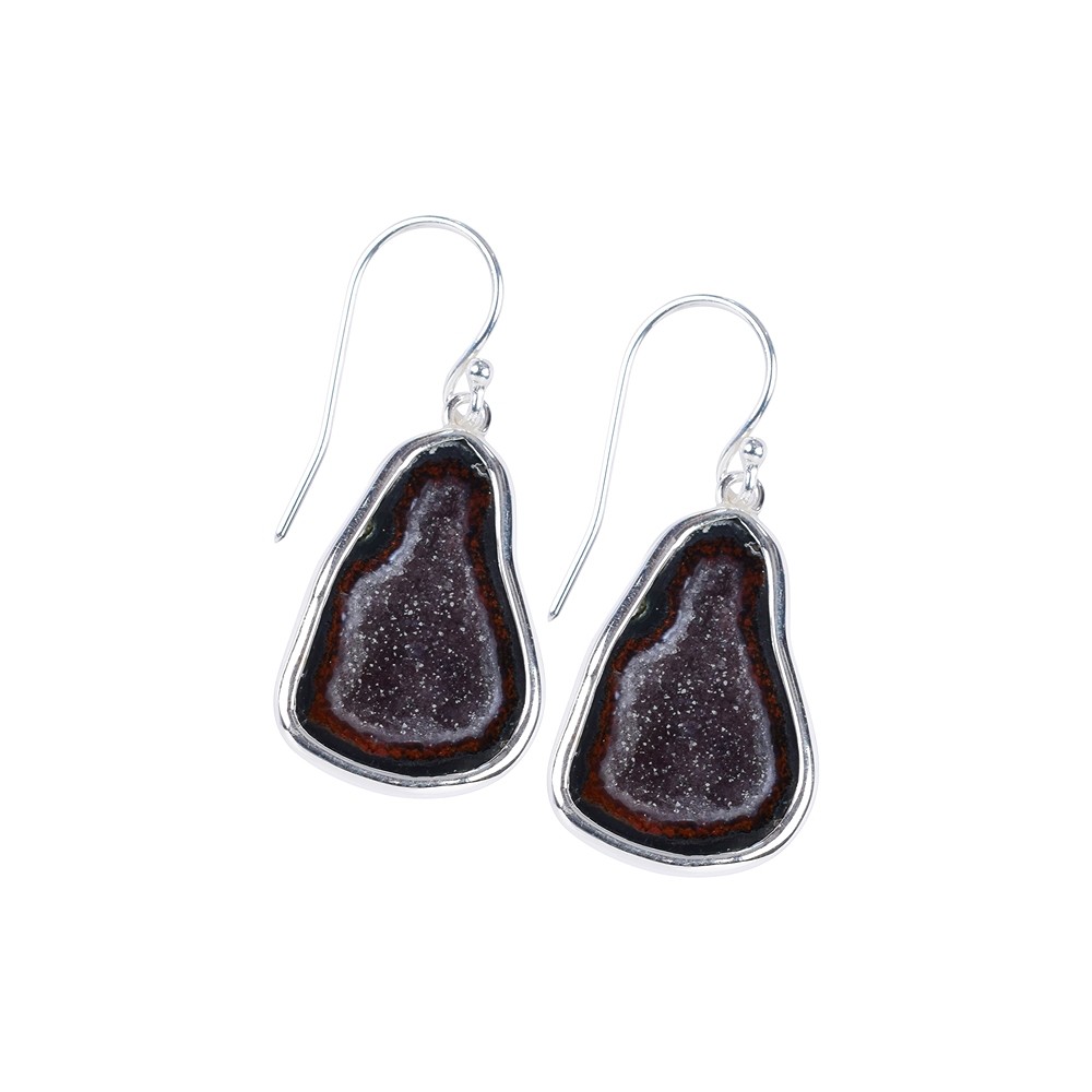 Agate Geode earrings, 4.3 cm (large) | wholesaler gems, healing stones & jewelry
