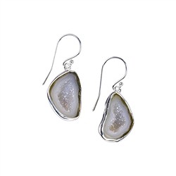 244005220108 Agate Geode earrings, 3.3 cm (small) | wholesaler gems, healing stones &amp; jewelry
