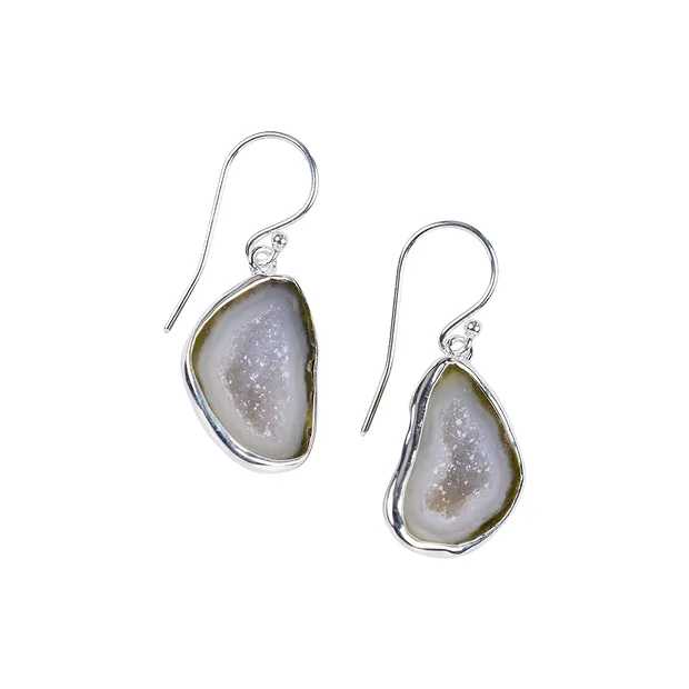Agate Geode earrings, 3.3 cm (small) | wholesaler gems, healing stones & jewelry