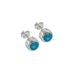 244005220271 Clous d'oreilles Turquoise (4mm) rond | Marco Schreier
