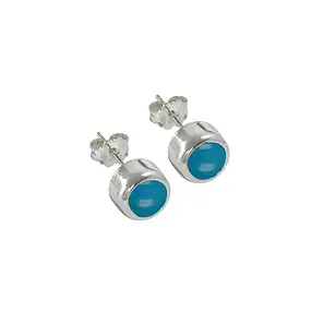 Earstuds Turquoise (4mm) round | minerals trade - gems, healing stones & jewelry