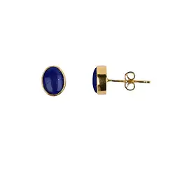 244009210029 Ohrstecker Lapis Lazuli, oval, 0,9cm, vergoldet | Marco Schreier