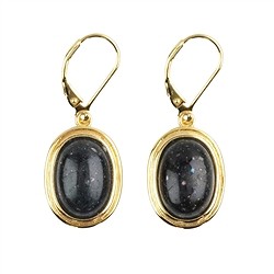 244009210030 Boucles d'oreilles avec crochets, opale du Honduras, ovale (14 x 10mm), 3,5cm, doré | Marco Schreier